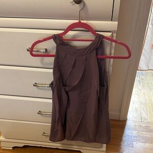 Ann Taylor Lavender Sleeveless Twist-Neck Top